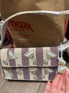 Beaded made in India viral beaded martini cocktail bag